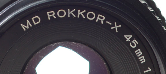 Minolta MD Rokkor-X 45mm